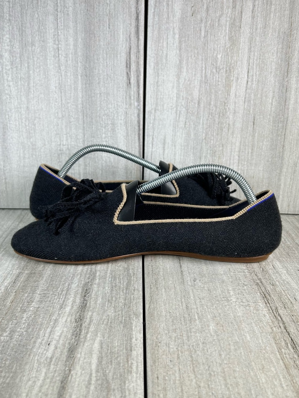 Rothy’s Charcoal Merino Wool Tassel Ballet Loafer Casual Shoe Women’s Size 10.5 - Picture 5 of 11